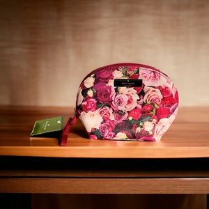 Kate spade grant street floral roses cosmetic makeup bag